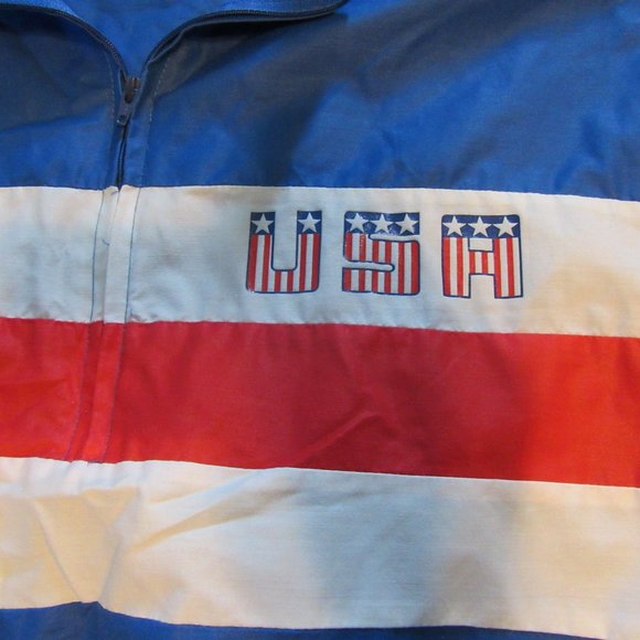 Mens Vtg MacGregor USA America 1/4 Zip Windbreaker Jacket Sz L - Picture 2 of 5